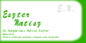 eszter matisz business card